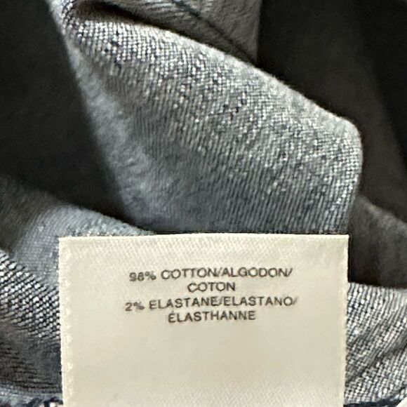 Anne Klein 12 Denim Blue Long Tab Roll up Sleeve Gold Tone Zip Front Dress - Picture 11 of 11